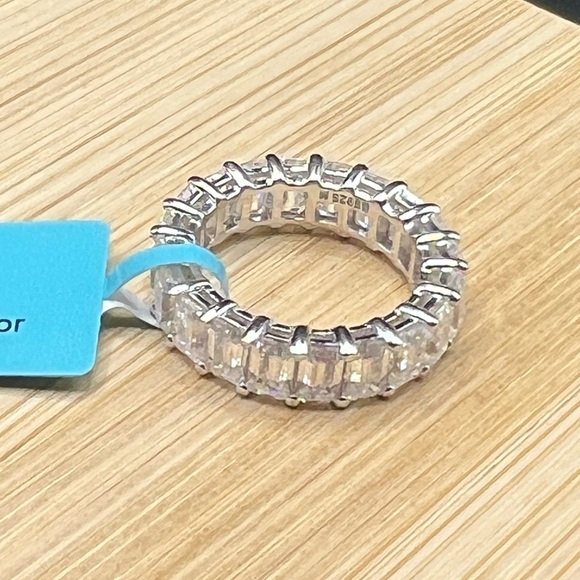 925 Sterling Silver 6.30CT MOISSANITE eternity band ring size 5 - Picture 10 of 17